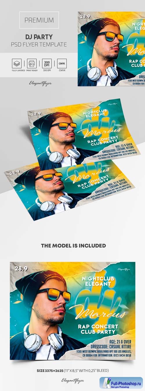 DJ Party Premium PSD Flyer Template