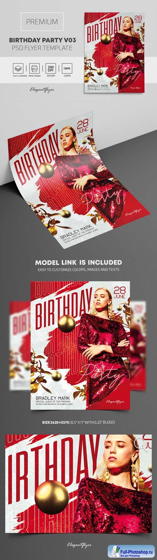 Birthday Party Premium PSD Flyer Template