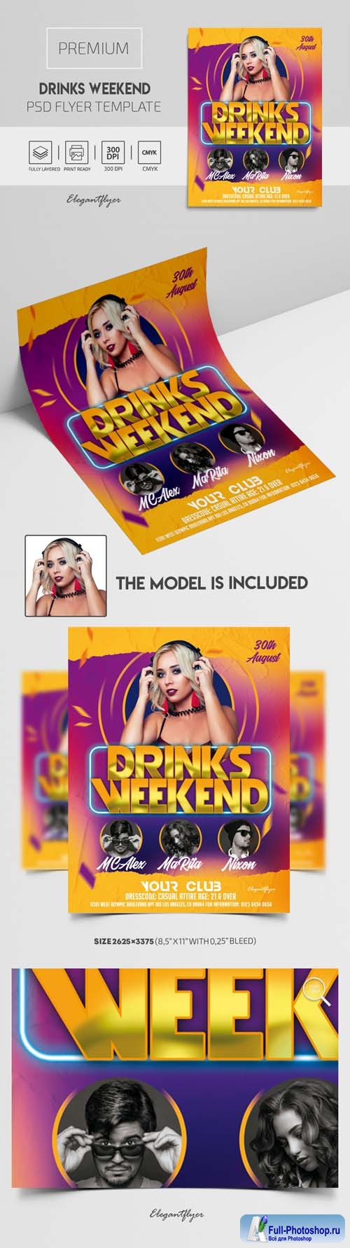 Drinks Weekend Premium PSD Flyer Template