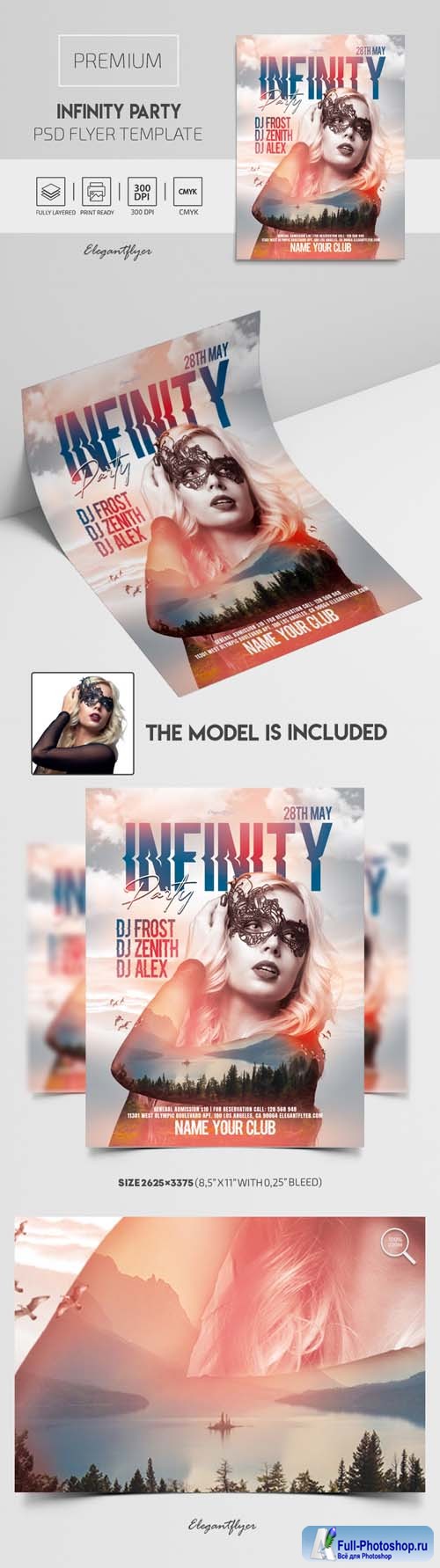 Infinity Party Flyer PSD Template