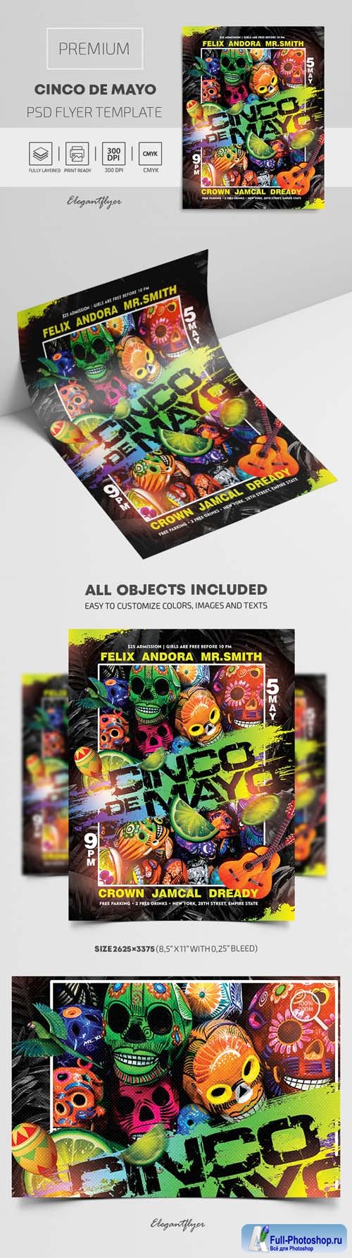 Cinco de Mayo Premium PSD Flyer Template