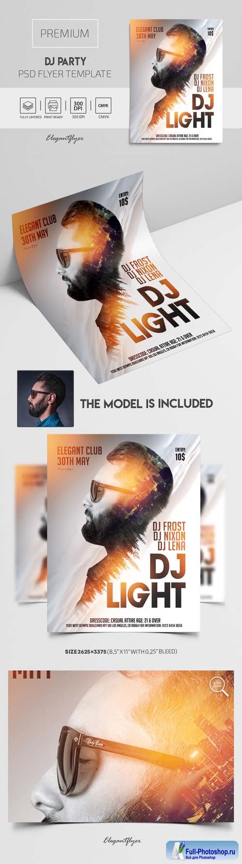 DJ Party Premium PSD Flyer Template