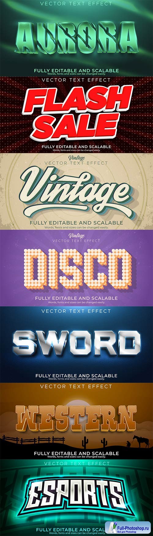 3d editable text style effect vector vol 864