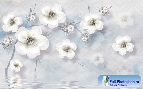 Floral modern minimalist tv background wall decorative painting