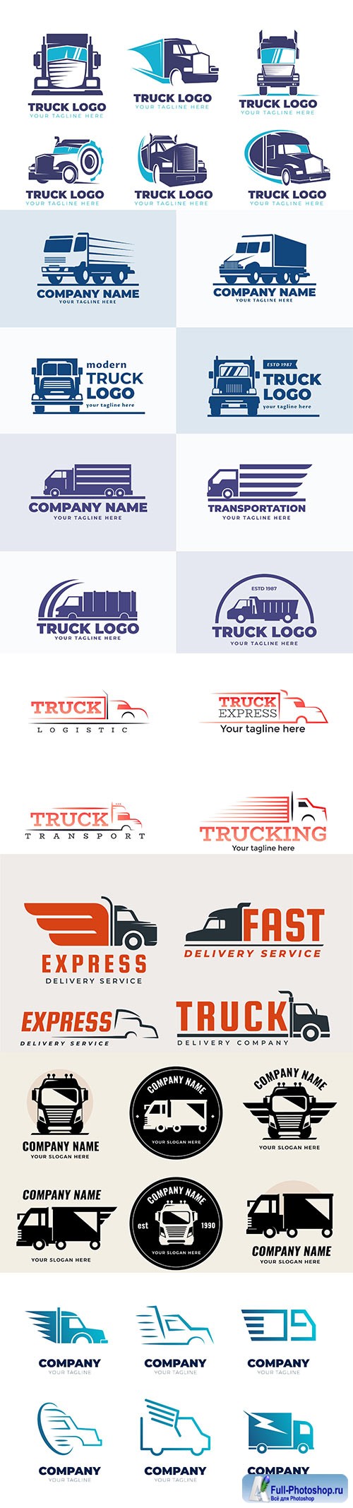 Truck logo vector design