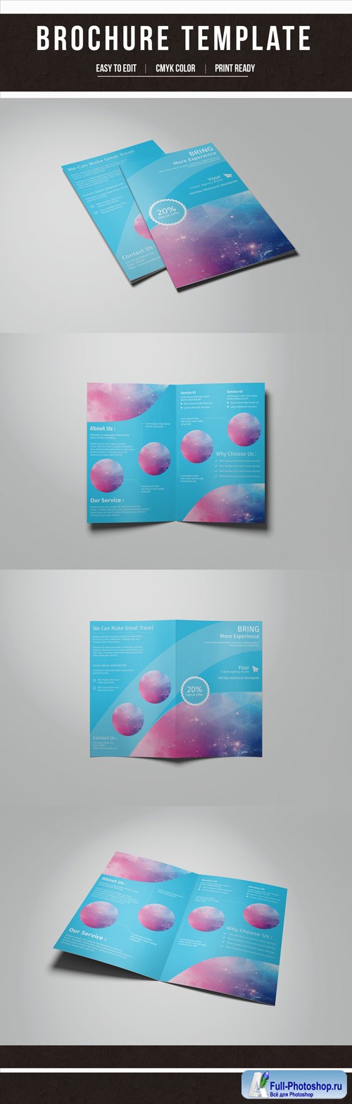 AdobeStock Blue Brochure Layout with Circular Photo Placeholders 1 196073630