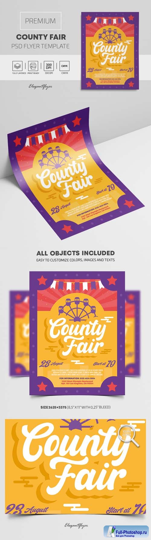 County Fair Premium PSD Flyer Template