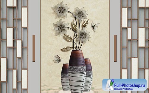 Wood grain stone 3d floral stereo tv background wall