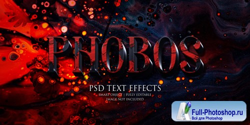 Phobos text effect Premium Psd