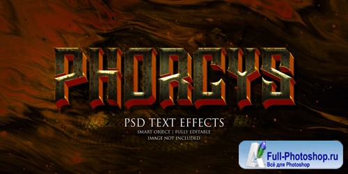 Phorcys text effect Premium Psd