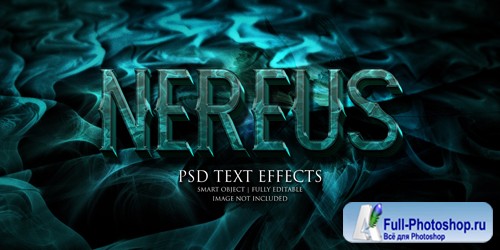 Nereus text effect Premium Psd