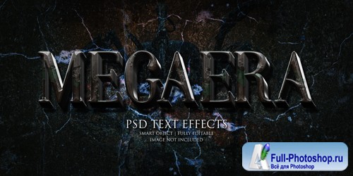 Megaera text effect Premium Psd