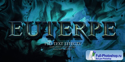 Euterpe text effect Premium Psd