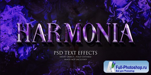 Harmonia text effect Premium Psd