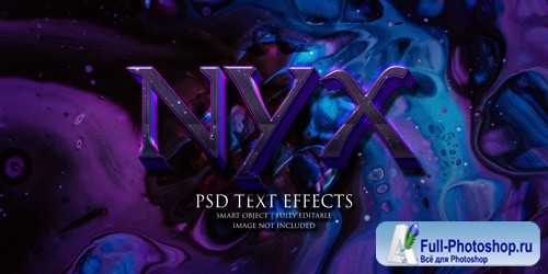 Nyx text effect Premium Psd