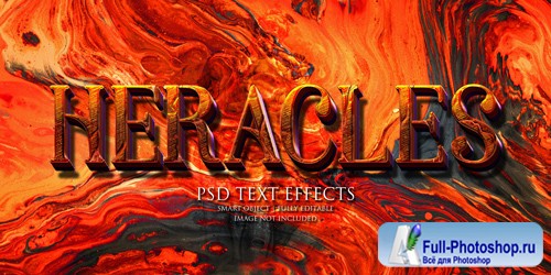 Heracles text effect Premium Psd