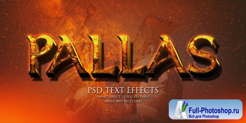 Pallas text effect Premium Psd