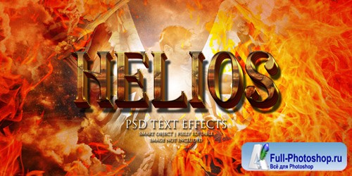 Helios text effect Premium Psd