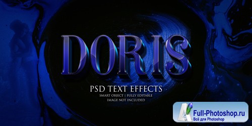 Doris text effect Premium Psd