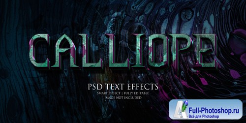 Calliope text effect Premium Psd