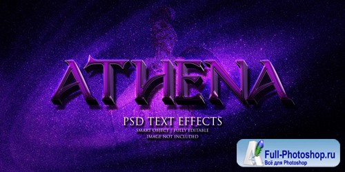 Athena text effect Premium Psd