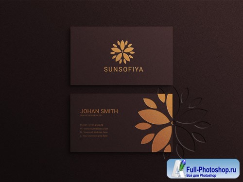 Modern and luxury business card mockup Premium Psd