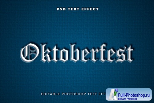 Oktoberfest text effect template psd