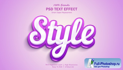 Stylish and colorful psd editable 3d text effect Premium Psd