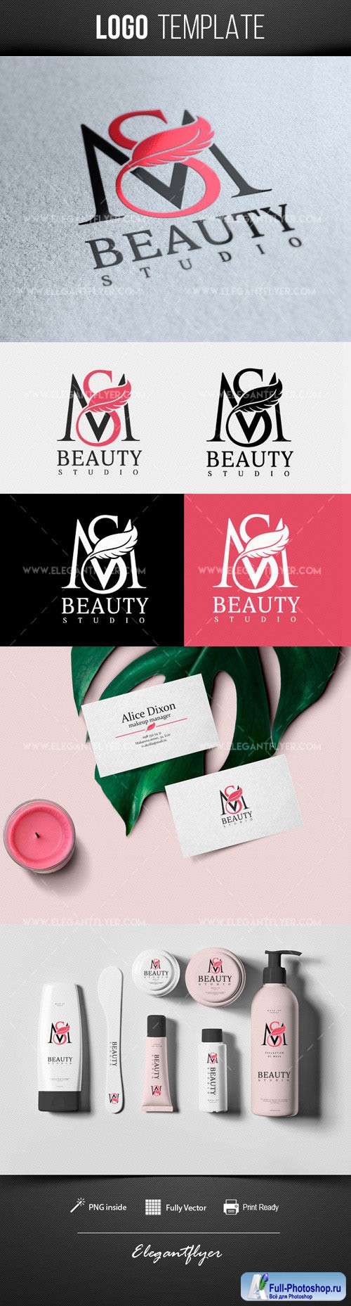 Beauty Studio Premium Logo Template