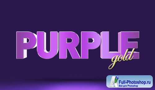 Purple 3d text style effect mockup template Premium Psd