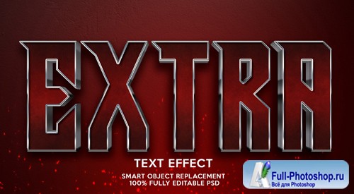 Extra text effect template Premium Psd