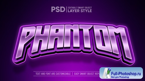 Esport purple phantom text effect