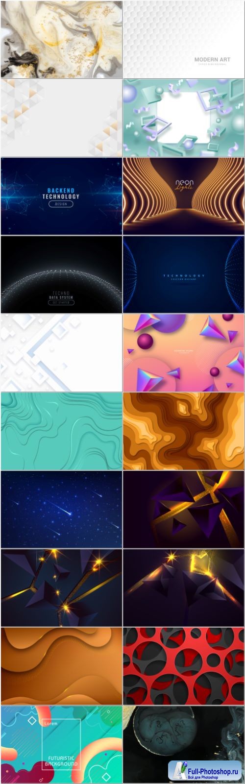 Set abstract vector background design