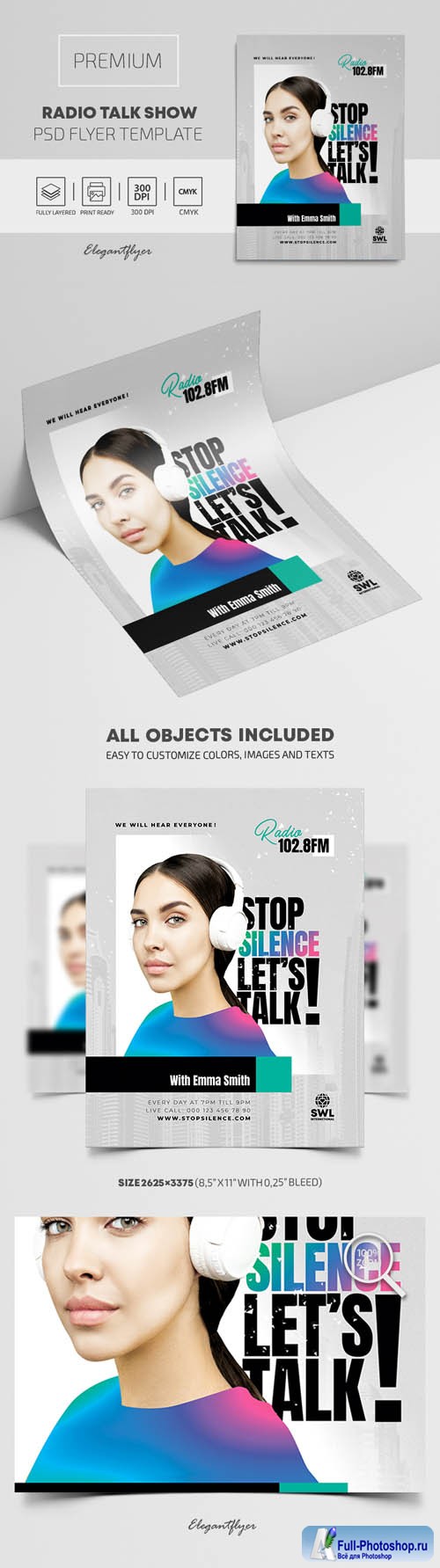 Radio Talk Show Premium PSD Flyer Template