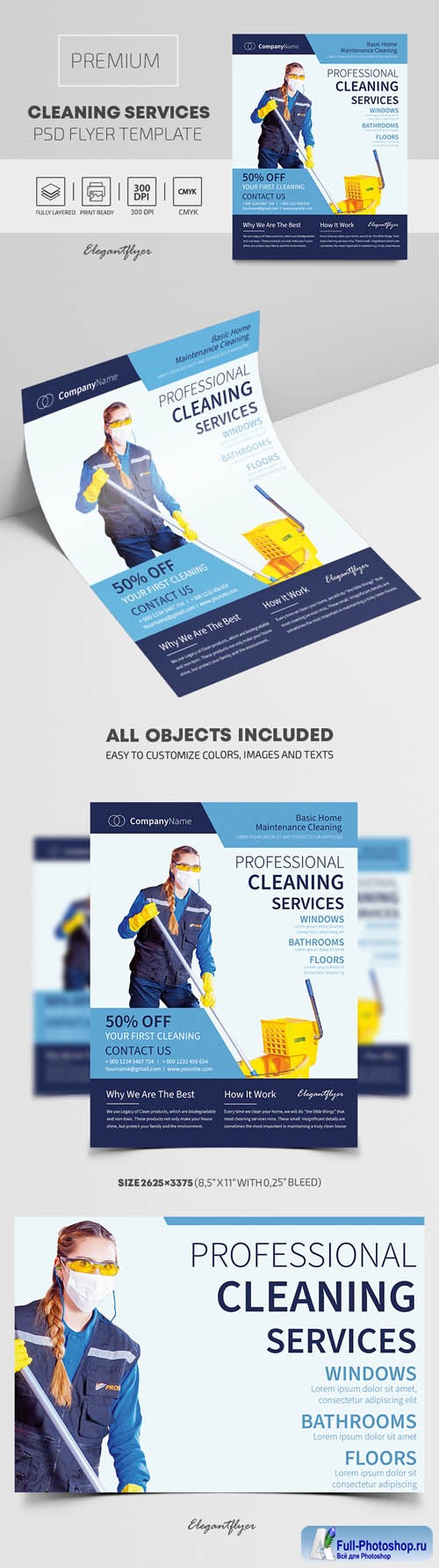 Cleaning Services Premium PSD Flyer Template