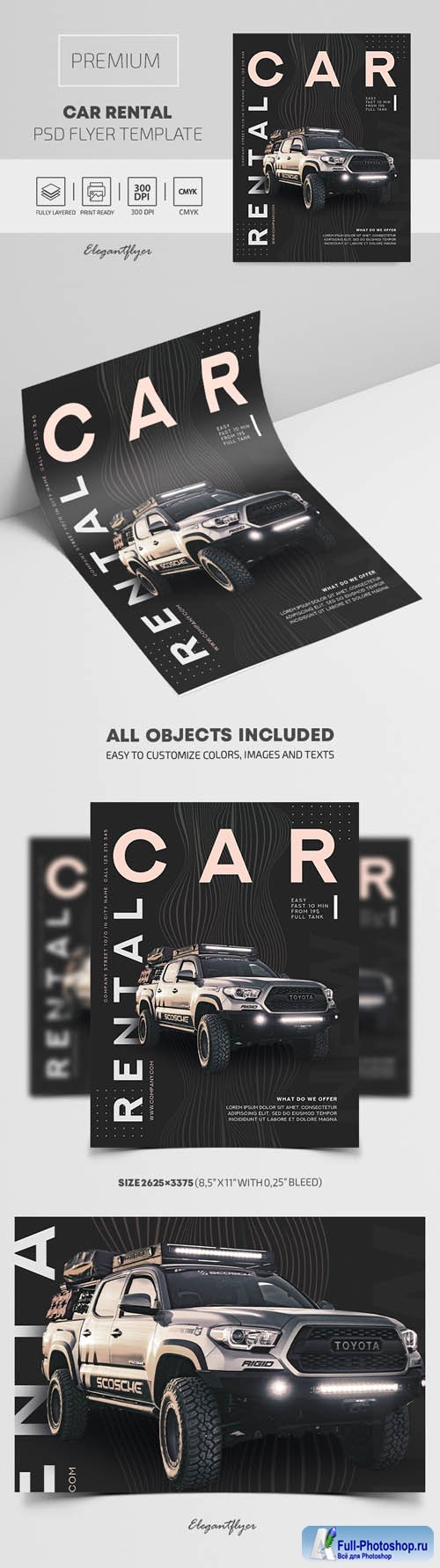 Car Rental Premium PSD Flyer Template