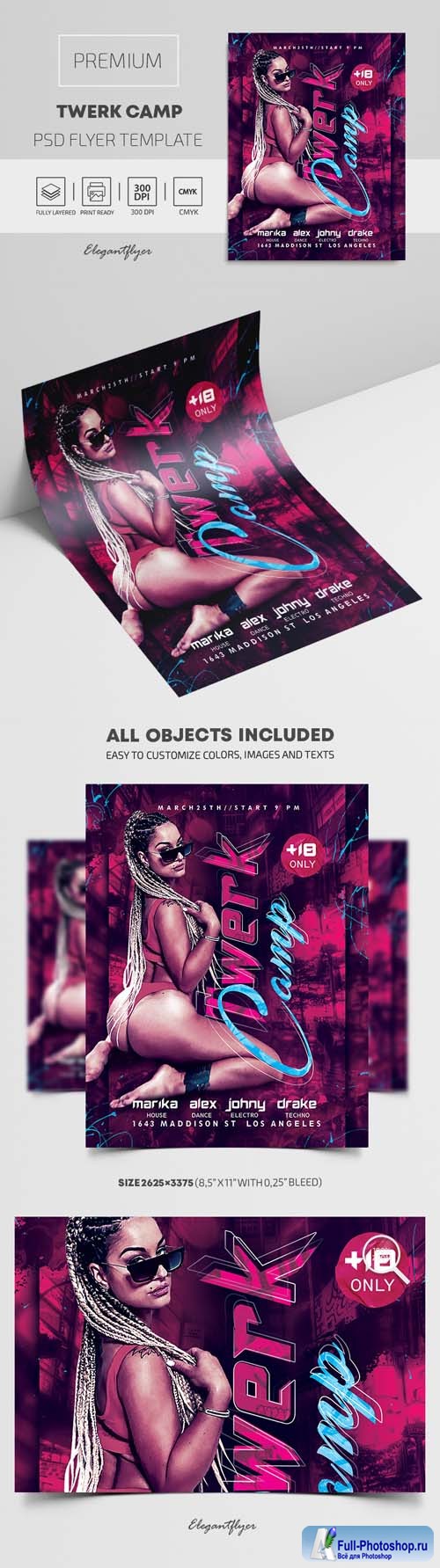 Twerk Camp Premium PSD Flyer Template