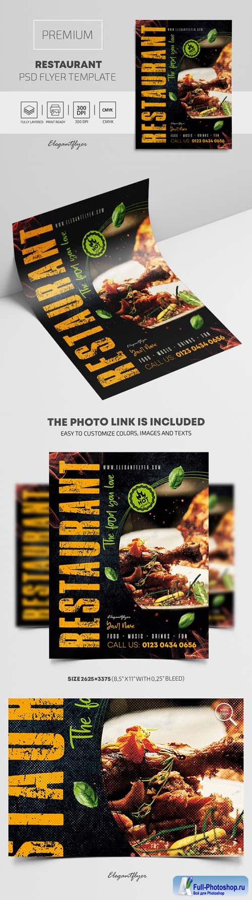 Restaurant Premium PSD Flyer Template vol 2