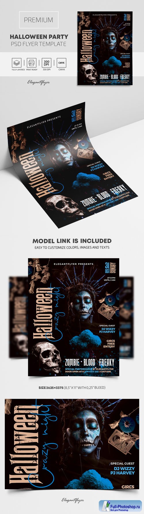 Halloween Party Premium PSD Flyer Template vol 2