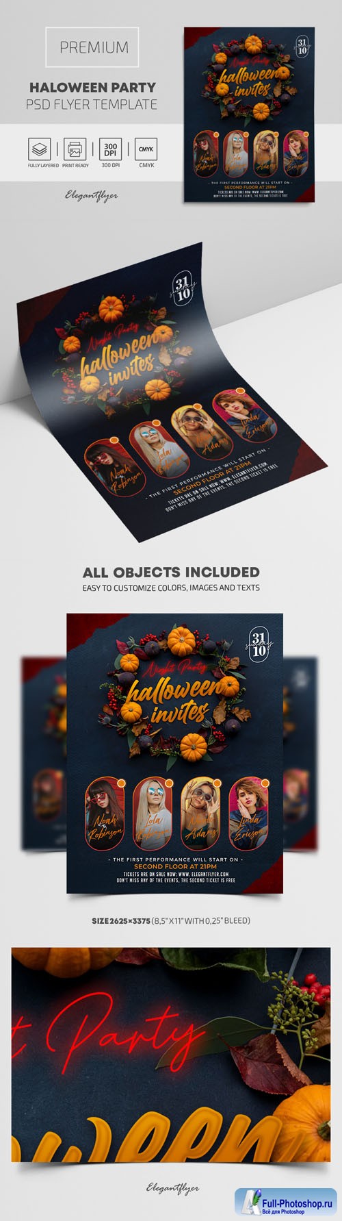 Halloween Party Premium PSD Flyer Template