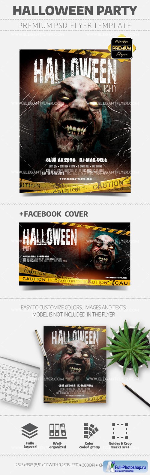 Halloween Party Flyer PSD Template vol 3