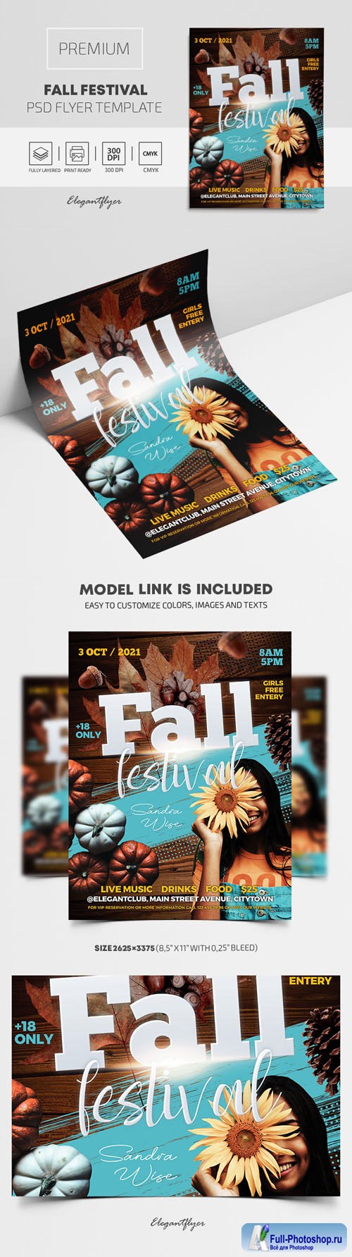 Fall Festival Premium PSD Flyer Template