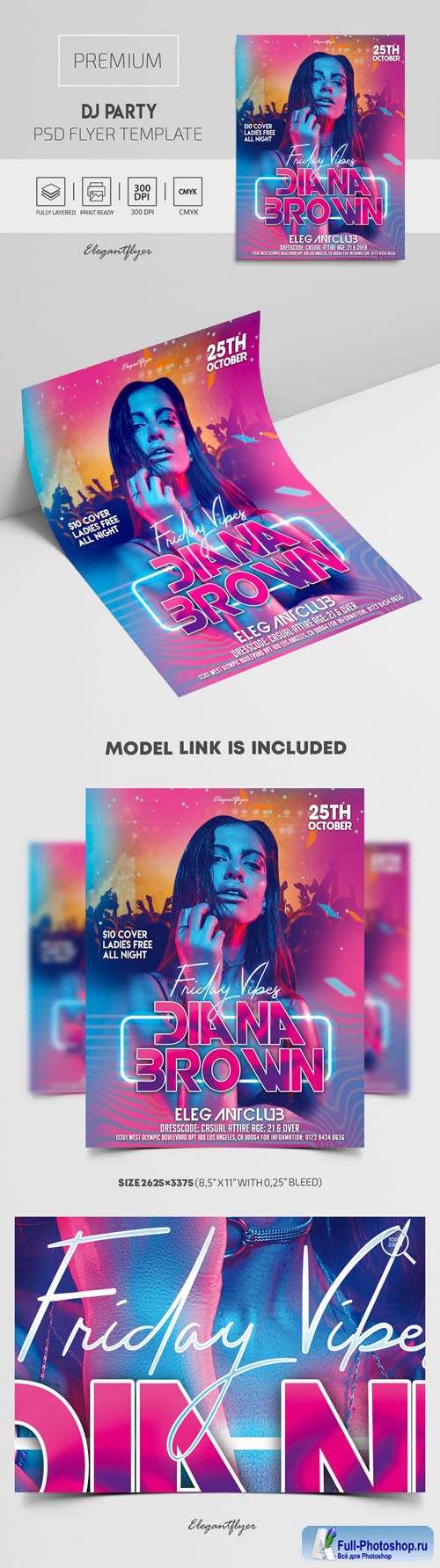 DJ Party Premium PSD Flyer Template