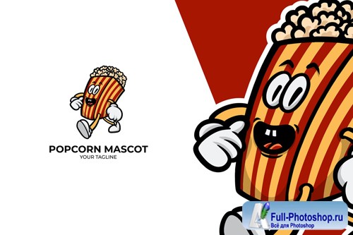 Popcorn Logo Mascot design templates