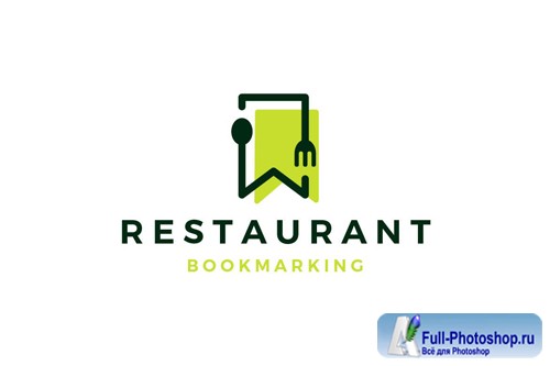 Food Bookmark Logo design template