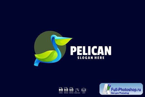 Pelican Gradient Logo template
