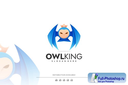 Owl king gradient logo 