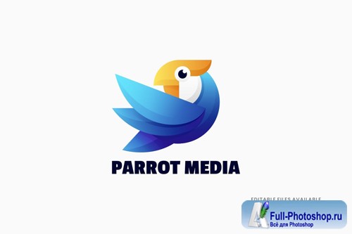 Parrot gradient logo design