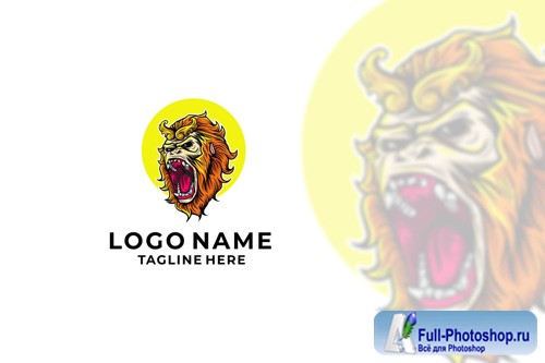 Monkey King Logo Design Vector