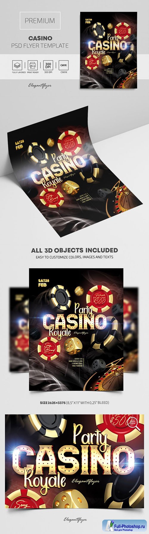 Casino Premium PSD Flyer Template